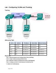 Cse Ane Lab Configuring Vlans And Trunking Pdf Lab