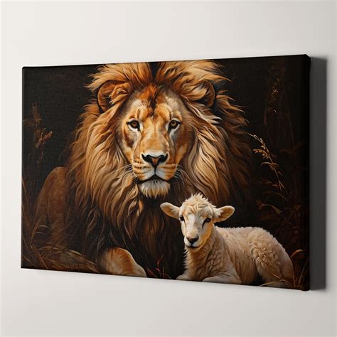 Jesus Christ The Lion And The Lamb Canvas Wall Art Prints – Big Canvas Art Prints