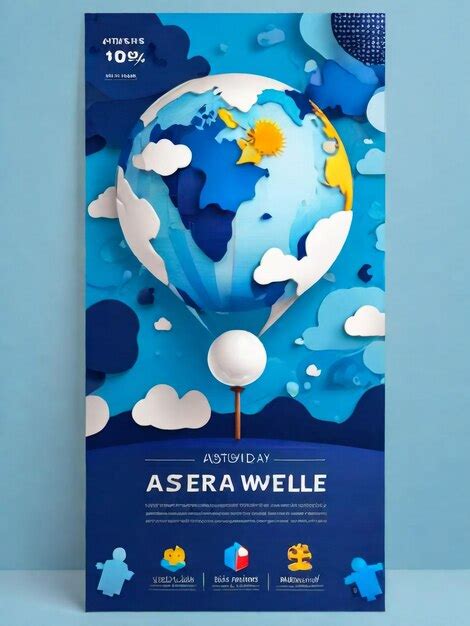 Premium Photo World Autism Awareness Day Illustration Vertical Banner