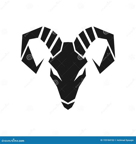 Mountain Goat Black And White Vector Silhouette Set CartoonDealer