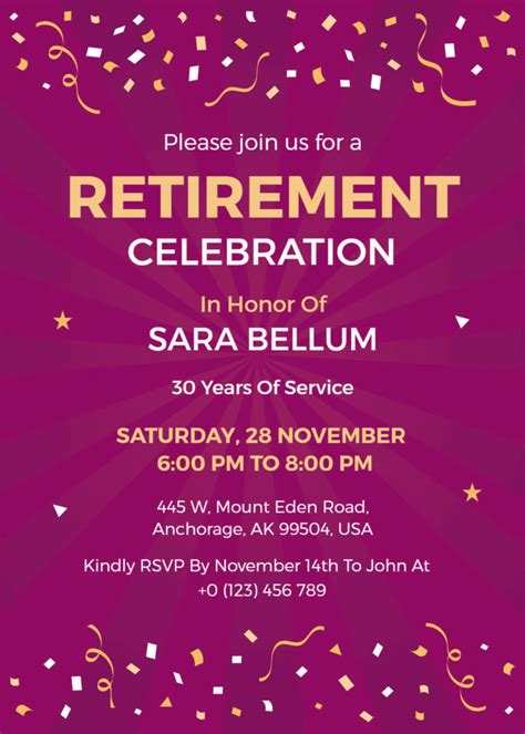 Retirement Party Invitation Ideas