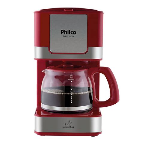 Cafeteira El Trica Philco Ph Inox Vermelho Cafeteiras El Tricas E