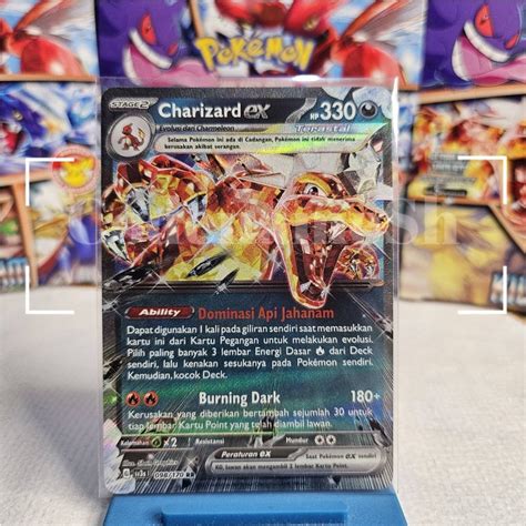 Jual Charizard Ex Rr 098170 Sv3s Pokemon Kilau Hitam Tcg Indonesia Shopee Indonesia