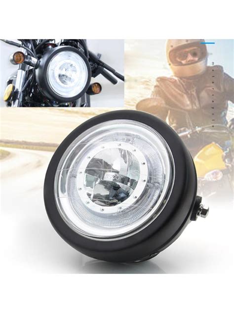 Evrensel Led Motosiklet Far Hi Lo Beam Angel Eye Far Motosiklet