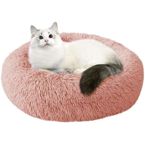 Chien Chat Lit Panier De Chat Rond En Peluche Extra Doux Confortable Et