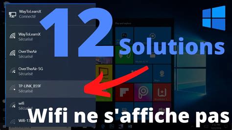 Wifi Ne S Affiche Pas Sur Windows Youtube