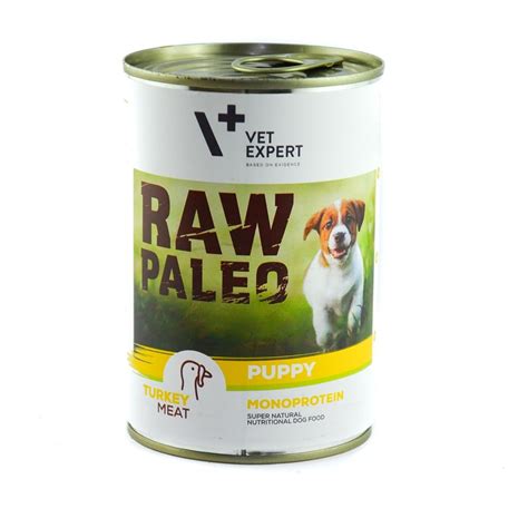 Karma mokra dla szczeniąt VetExpert RAW PALEO puppy turkey 6x400g z