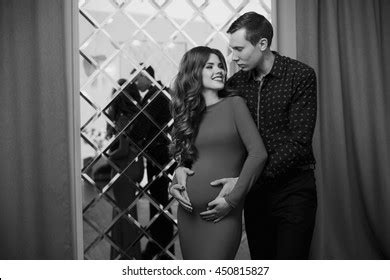 Happy Couple Waiting Babe Pretty Pregnant Stock Photo Shutterstock