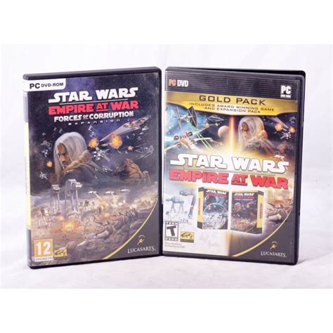 Star Wars Empire At War Gold Pack PC DVD Game with Expansion Pack 2 ...