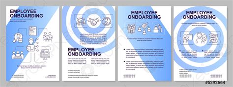 Employee Adaptation Blue Brochure Template Stock Vector 5292664 Crushpixel