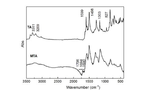 Ftir Spectra Of Ta And Mta Download Scientific Diagram