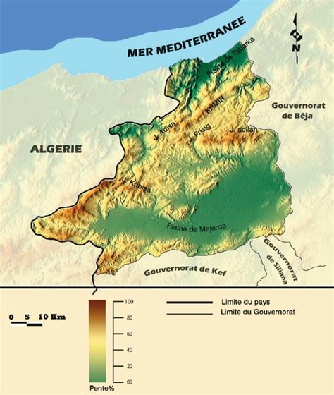 Le Relief Du Gouvernorat De Jendouba