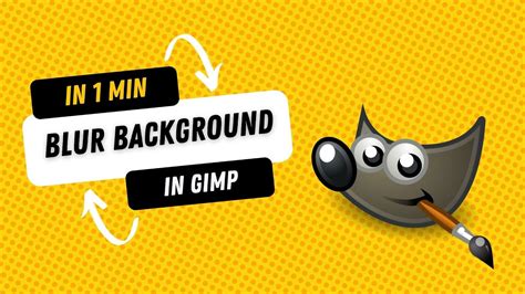 How To Blur Background In Gimp Youtube