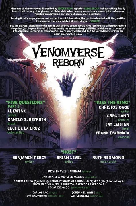 Venomverse Reborn 1 Preview Symbiotes Unleashed