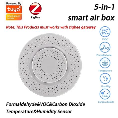 Tuya Zigbee WiFi Air Quality Sensor Monitor Smart Air Box PM2 5 CO2