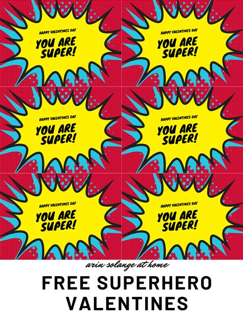 Diy Superhero Valentines Arinsolangeathome