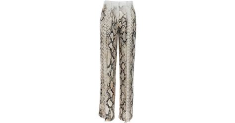 Nude Snake Pants In White Lyst