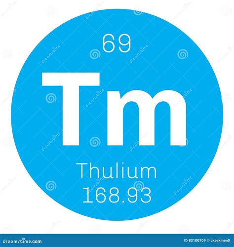 Thulium Chemical Element Stock Vector Illustration Of Menu 83100709