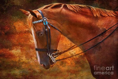 Red And Gold Horse Art By Michelle Wrighton Photograph By Michelle