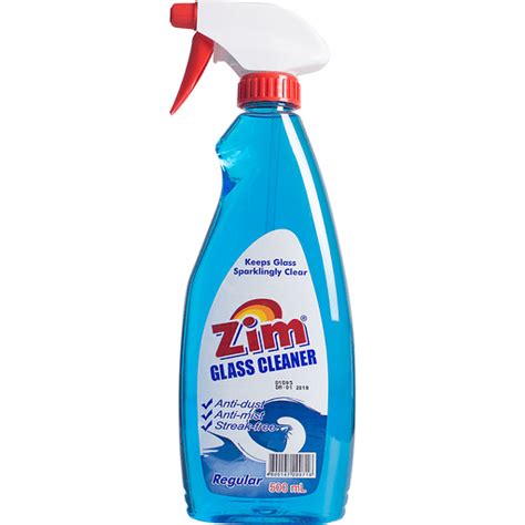 Zim Glass Cleaner With Trigger Head Regular 500ml Cleaning Essentials And Accessories Walter