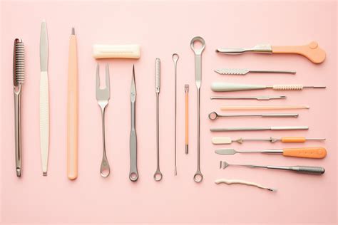 Dental Tools Arranged With Different Types Of Dental Utensils ...