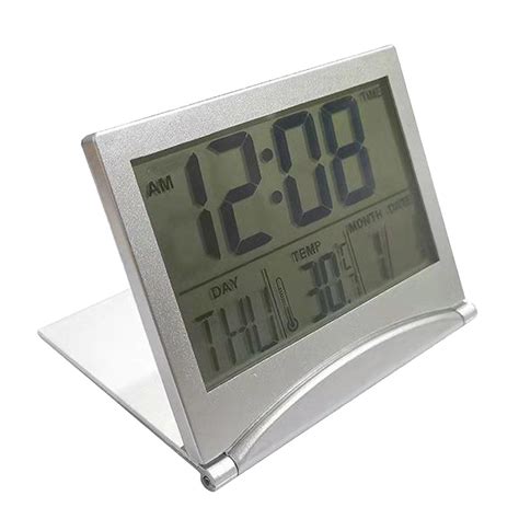 Small Clocks For Kids Digital Lcd Folding Date Desktop Temperature