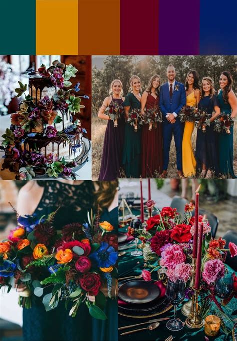 Jewel Tones Fall Wedding Colors Wedding Color Pallet Wedding Theme