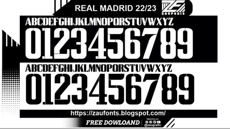 Tipografia Real Madrid 2022 Atelier Yuwa Ciao Jp