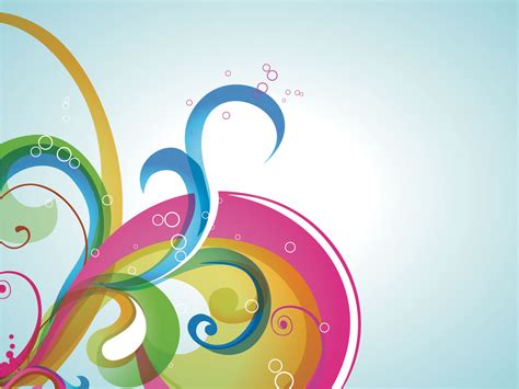 Colored Swirls Powerpoint Templates - Colors, Pattern Backgrounds