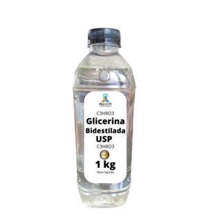 Glicerina Bidestilada USP Vegetal 1 Kg Laudo E NF Shopee Brasil