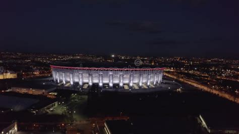 Puskas Arena Football Stadium In Budapest Drone Aerial View Stock Footage Video Of Budapest