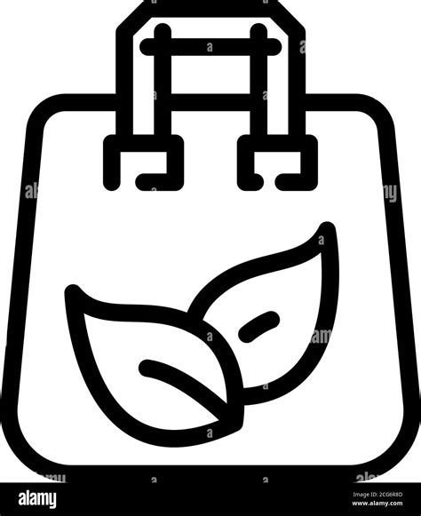 Canvas Eco Bag Icon Outline Style Stock Vector Image And Art Alamy