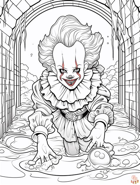 Get Spooky With Free Pennywise Coloring Pages From GBcoloring