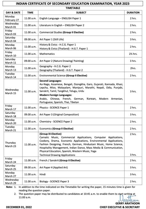 Icse 10th Class Time Table 2024 Download Icse Exam Schedule 2024 Pdf Icse And