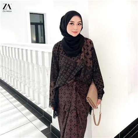 New Zoe Arissa Carina Baju Kurung Moden Black Dlm Plastik Lagi