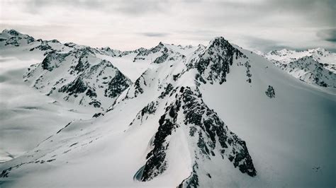 Mountains Peaks Snow Snowy Forest 4k HD Wallpaper