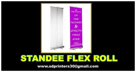 Flex Roll Up Promotional Standee Printing Service For Banner Display