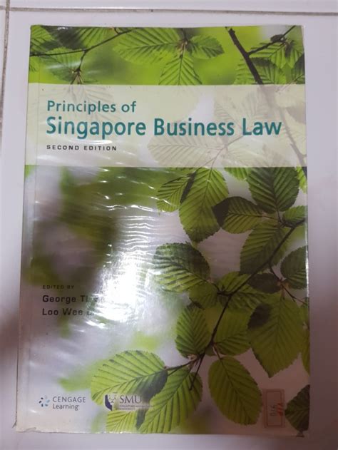 Smu Textbook Principles Of Singapore Business Law Second Edition