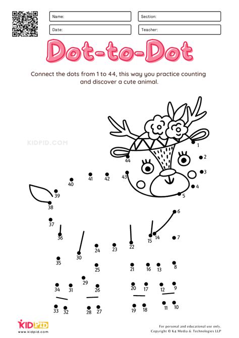 Connect The Dot Worksheets Printables