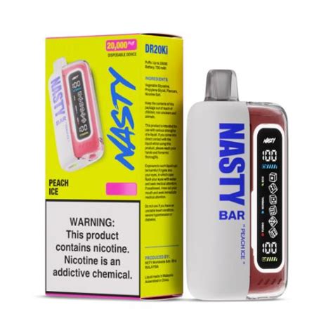 Nasty Bar Peach Ice Disposable Vape Disposable Vapes Best Nasty