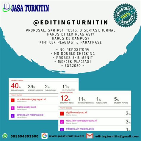 Jasa Cek Turnitin Online Free Dan Berkualitas Seindonesia Jasa Cek