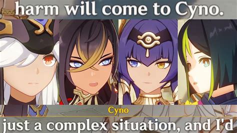 Dehya And Candace Meet Cyno And Tighnari Story Cutscene Genshin Impact Youtube