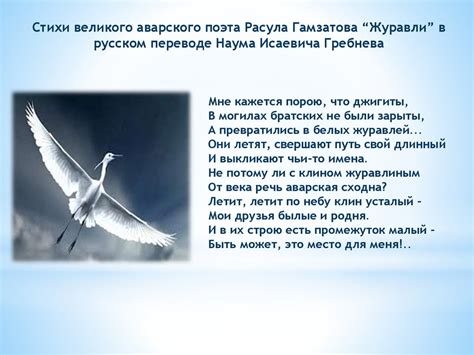 "Журавли" Расула Гамзатова - презентация онлайн