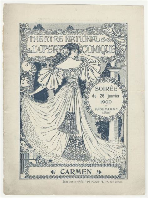 Musée SACEM Carmen programme du théâtre national de l Opéra Comique