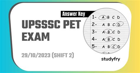 UPSSSC PET Exam Paper 29 October 2023 Shift 2 Official Answer Key