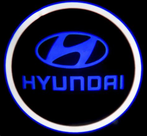 Hyundai LED Projektor HD Logo Niebieskie w kółku Sonata VI LED Logo