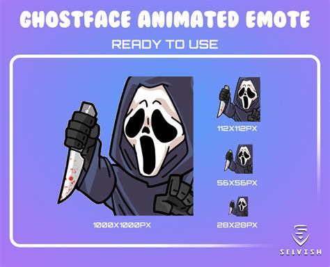 Ghostface Stab Animated Horror Emote For Twitch Discord Or Etsy