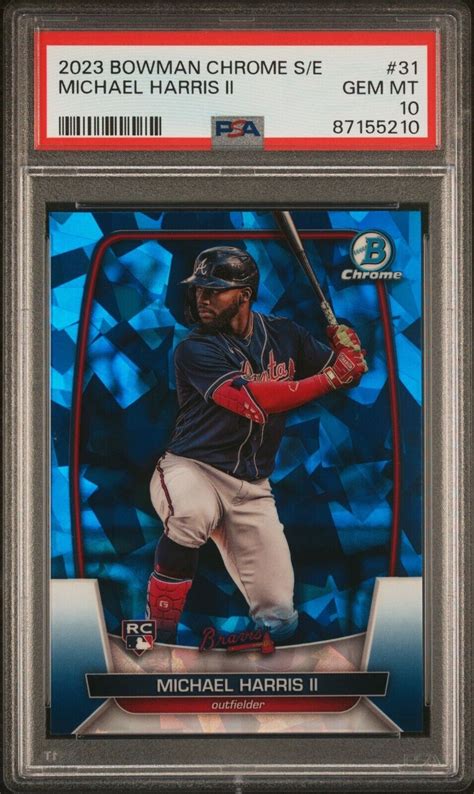 Michael Harris Ii Bowman Chrome Sapphire Edition Base Psa