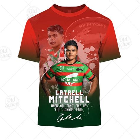 Nrl South Sydney Rabbitohs Latrell Mitchell No 3 T Shirt V2