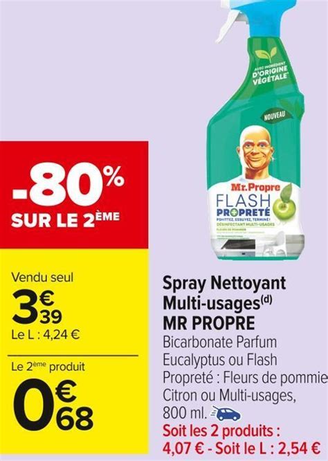 Promo Mr Propre Spray Nettoyant Multi Usages Chez Carrefour Market